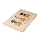 Tapis De Bain Joyeux Citrouille de chiens de trieuse d'Halloween (Angle)