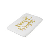 Tapis De Bain Joyeux et brillants Faux Typographie d'or (Angle)