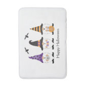 Tapis De Bain Joyeux Gnomes d'Halloween violet orange (Devant (Vertical))