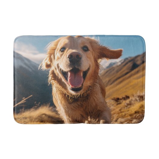 Tapis De Bain Joyeux Golden Retriever en cours (Devant)