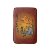 Tapis De Bain Joyeux Halloween avec Chat Chat Chien et Araignée (Devant (Vertical))