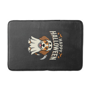 Tapis De Bain Joyeux Halloween Beagle Chien Design_1