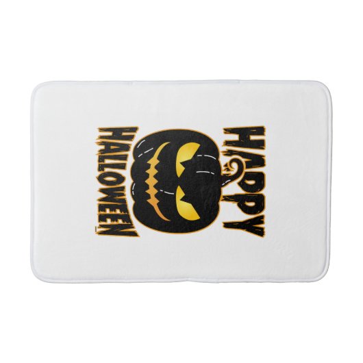 Tapis De Bain Joyeux Halloween Citrouille (Devant)
