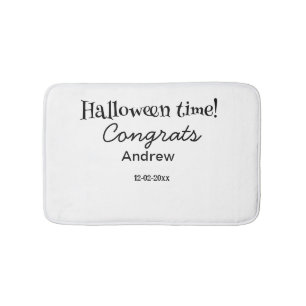 Tapis De Bain Joyeux Halloween félicitations nom date année dipl