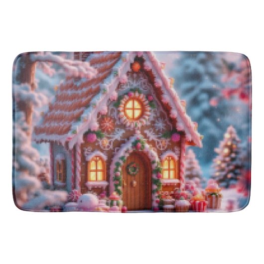 Tapis De Bain Joyeux hiver avec Noël (Devant)