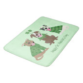 Tapis De Bain Joyeux Jour de la Saint Patrick Pit Bull Dogs (Angle)