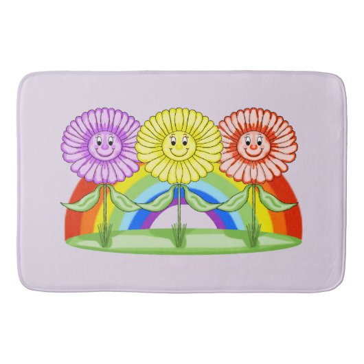 Tapis De Bain Joyeux Mat de bain aux fleurs (Devant)
