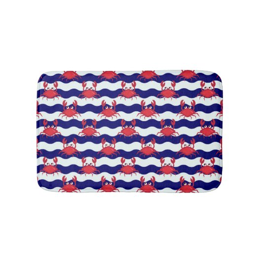 Tapis De Bain Joyeux Motif de crabes (Devant)
