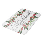 Tapis De Bain Joyeux Noël Botanique (Angle)