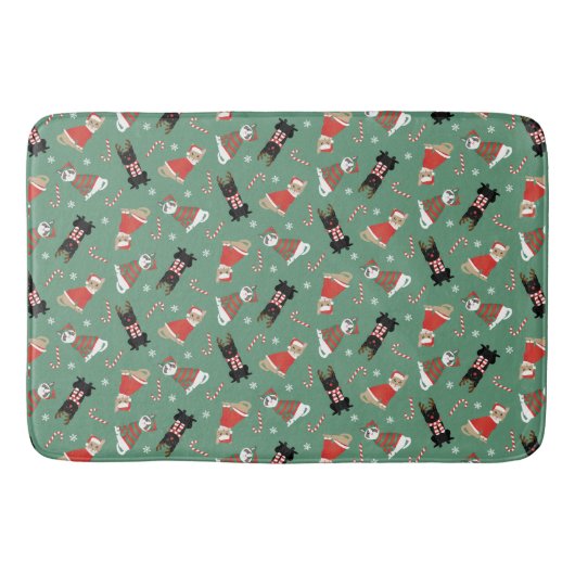 Tapis De Bain Joyeux Noël Chats (Devant)