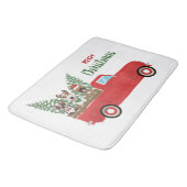 Tapis De Bain Joyeux Noël Chiens de taureaux français Camion de  (Angle)