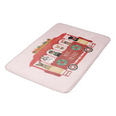 Tapis De Bain Joyeux Noël Chiens de vacances Trolly (Angle)