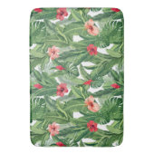 Tapis De Bain Joyeux Noël Fleur Tropicale Feuille verte Rouge (devant Vertical)