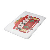 Tapis De Bain Joyeux Noël Français Bulldogs Vacances Trolly (Angle)
