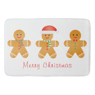 Tapis De Bain Joyeux Noël Gingerbread Hommes