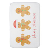 Tapis De Bain Joyeux Noël Gingerbread Hommes (devant Vertical)