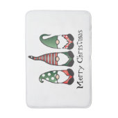 Tapis De Bain Joyeux Noël Gnomes Rouge Vert (Devant (Vertical))