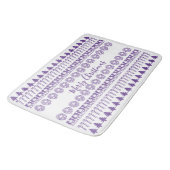 Tapis De Bain Joyeux Noël Iconique Motif violet/blanc (Angle)
