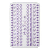 Tapis De Bain Joyeux Noël Iconique Motif violet/blanc (devant Vertical)