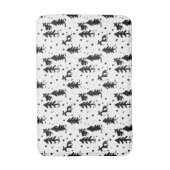 Tapis De Bain Joyeux Noël! Noir et blanc (Devant (Vertical))