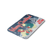 Tapis De Bain Joyeux Noël Ours hiver Neige Vacances (Angle)