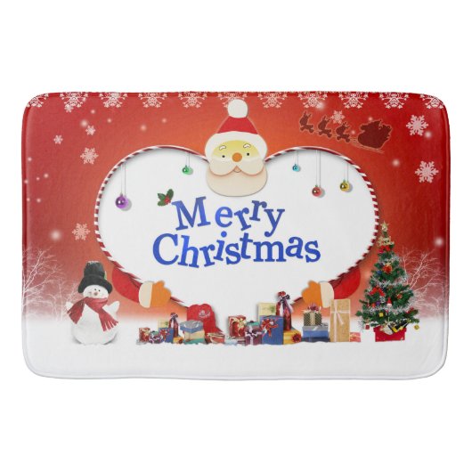 Tapis De Bain Joyeux Noël Père Noël Amour (Devant)