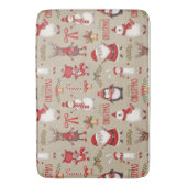 Tapis De Bain Joyeux Noël Père Noël Et Amis (devant Vertical)