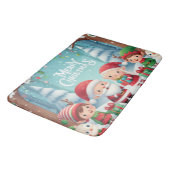Tapis De Bain Joyeux Noël/père Noël/neige elfes (Angle)