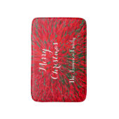 Tapis De Bain Joyeux Noël Rouge Vert, Nom, Plush (Devant (Vertical))