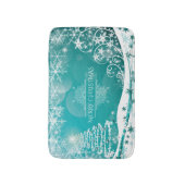 Tapis De Bain Joyeux Noël Snowflakes Arbre Fleurs & Étoiles (Devant (Vertical))