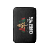 Tapis De Bain Joyeux Noël Svg Leopard Tree (Devant (Vertical))