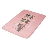 Tapis De Bain Joyeux Pawlidays Chien Noël Train de vacances (Angle)