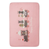 Tapis De Bain Joyeux Pawlidays Chien Noël Train de vacances (devant Vertical)