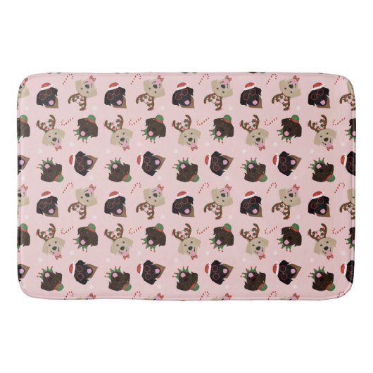 Tapis De Bain Joyeux Pawlidays Chiens Labrador Retriever (Devant)