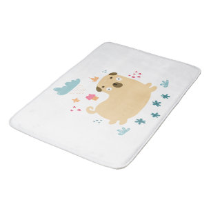 Tapis De Bain Joyeux Puggy Bath Mat