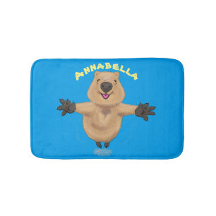 Tapis De Bain Joyeux sauter quokka dessin animé