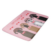 Tapis De Bain Joyeux Valentines Day Chiens de Danse (Angle)