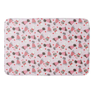 Tapis De Bain Joyeux Valentines Day Chiens de Danse