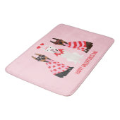 Tapis De Bain Joyeux Valentines Day Chiens Dobermann (Angle)