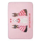 Tapis De Bain Joyeux Valentines Day Chiens Dobermann (devant Vertical)