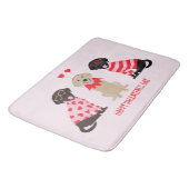 Tapis De Bain Joyeux Valentines Day Labrador Retriever Dogs (Angle)