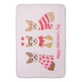Tapis De Bain Joyeux Valentines Day Pembroke Welsh Corgi Chiens (devant Vertical)