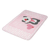 Tapis De Bain Joyeux Valentines Jour Coeurs de chiot rose (Angle)