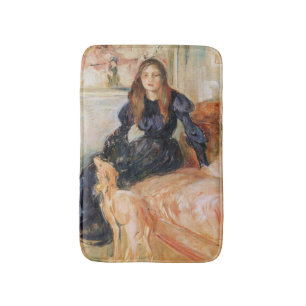 Tapis De Bain Julie Manet et son Greyhound (par Berthe Morisot)
