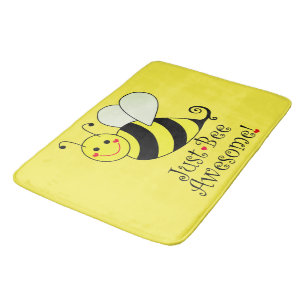 Tapis De Bain Juste le jaune impressionnant d'abeille gaffent