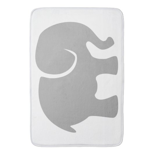 Tapis De Bain Juste un éléphant gris (devant Vertical)
