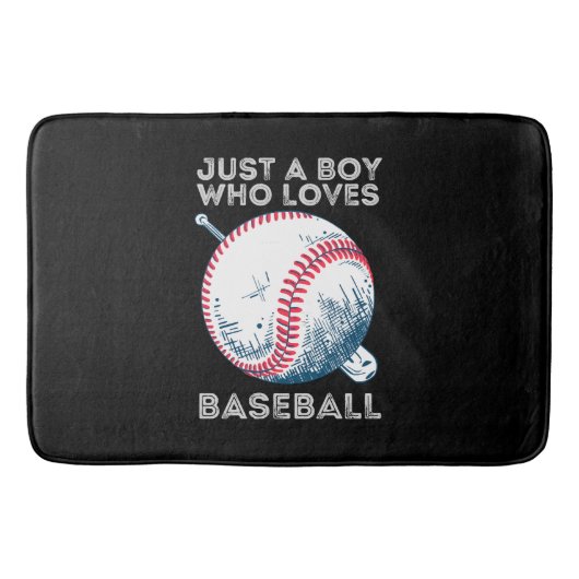 Tapis De Bain Juste un garçon qui aime le baseball (Devant)