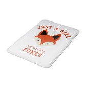 Tapis De Bain Juste une fille qui aime Foxes (Angle)