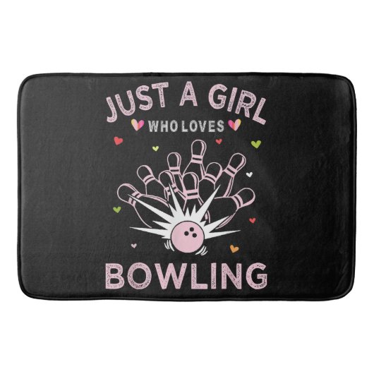 Tapis De Bain Juste Une Fille Qui Aime Le Bowling (Devant)