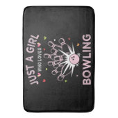 Tapis De Bain Juste Une Fille Qui Aime Le Bowling (devant Vertical)